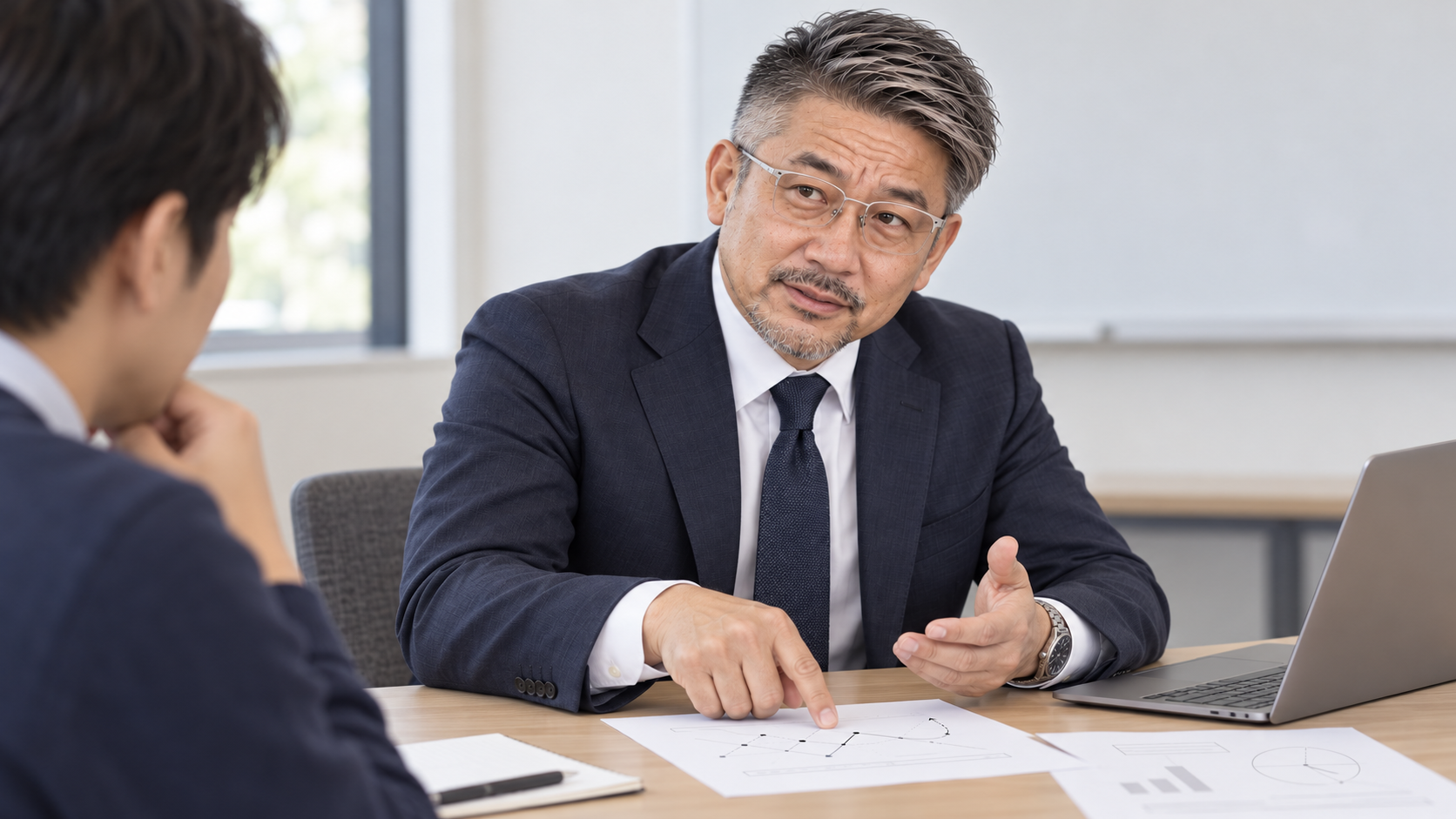 金昌秀が教材を使って説明する授業のイメージ